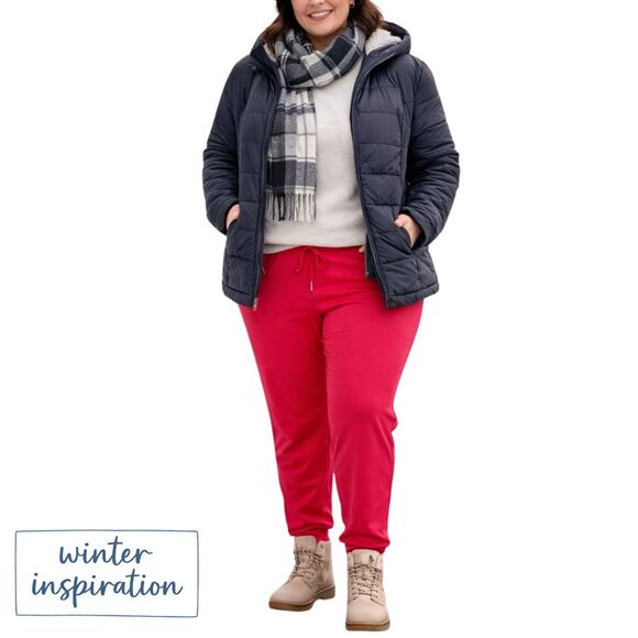 NWT Halara Neon Coral Pink Jogger Pants High Waist Drawstring Stretch XL Petite - Picture 11 of 11